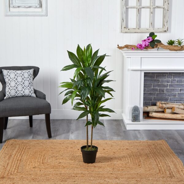 Luxemarrt 48" Dracaena Silk Plant with Real Touch Green Leaves - Image 6