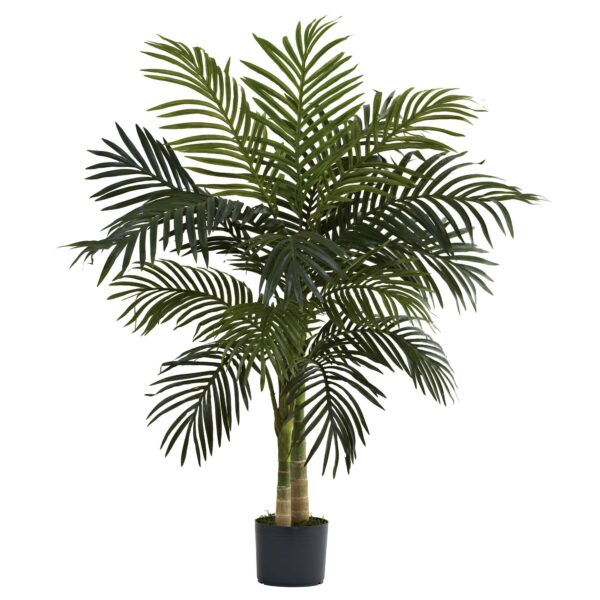 Luxemarrt 4ft Golden Cane Palm Artificial Tree